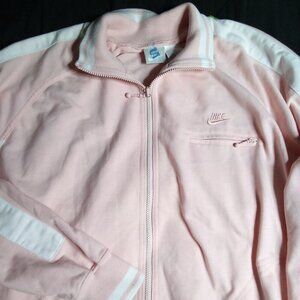 Vintage 90s Nike Striped Track Jacket Pink